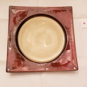 Mikasa Solstice Ruby Red Stoneware Salad Plate Very Good Preowned 6